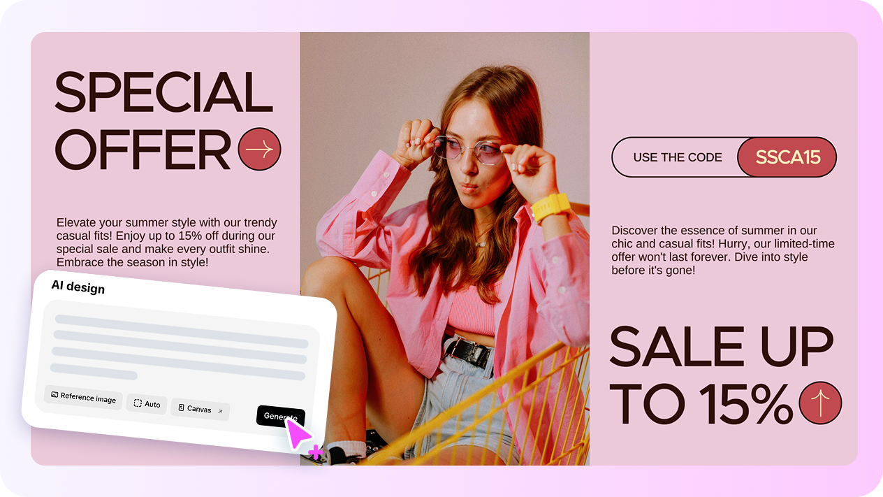 Instant flyer creation with powerful AI