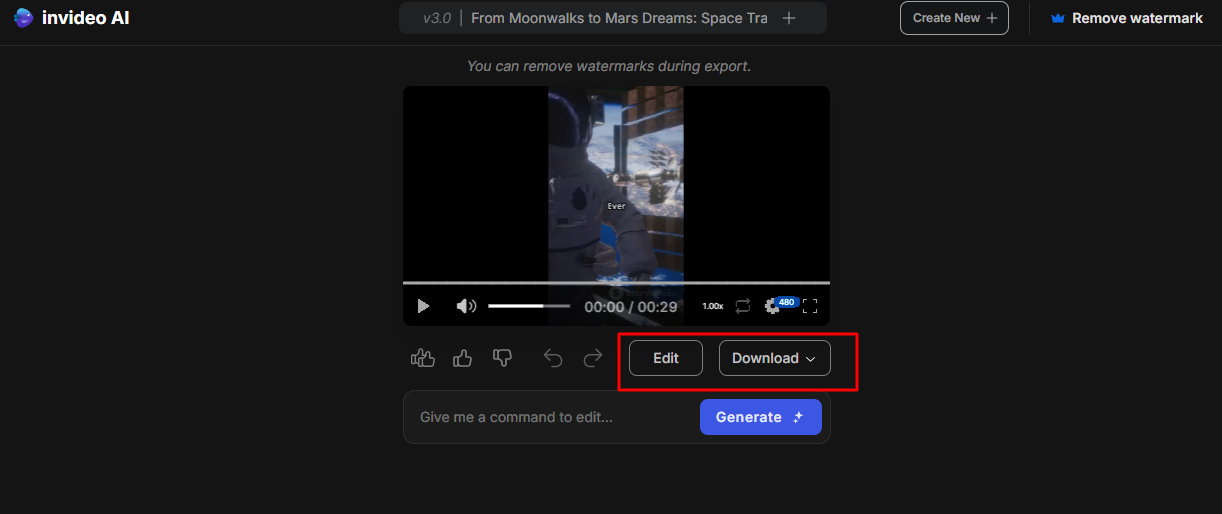 Download AI-generated YouTube video