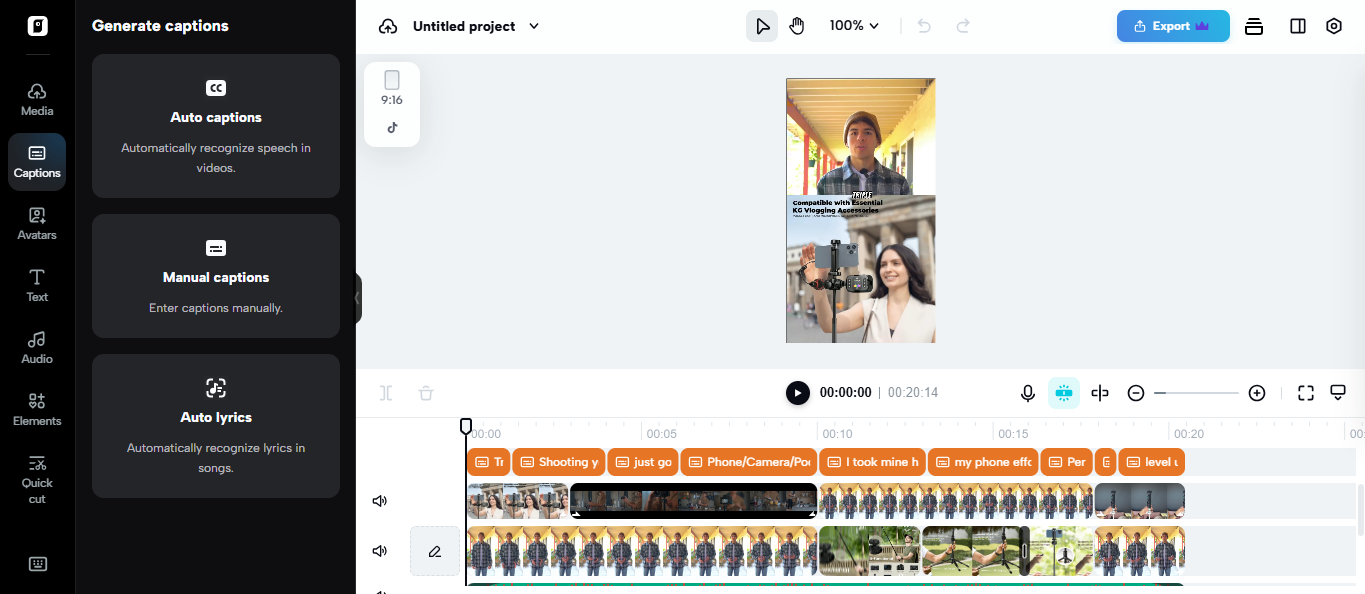Editor de vídeo com inteligência artificial