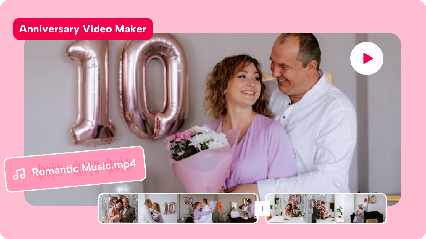 anniversary photo video maker with song