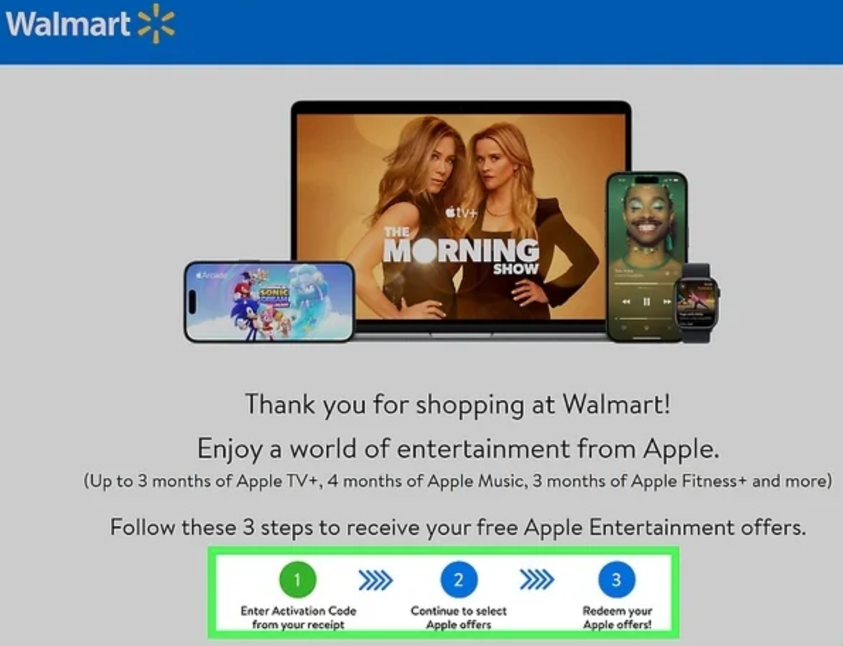 In-store purchase promotion at Walmart