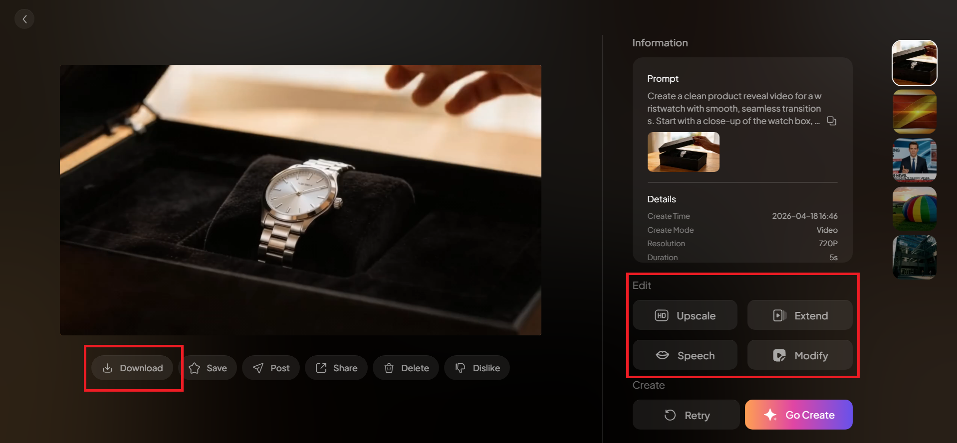 Modifier et télécharger