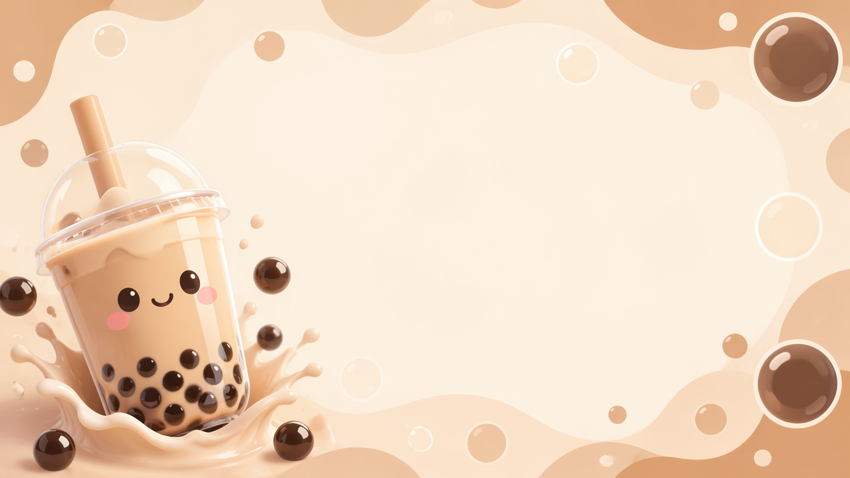 Dreamina Bubble Tea Filter Prompt Beispiel 5: Kawaii Milchtee Stimmung