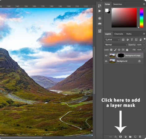 Opening the image in Photoshop