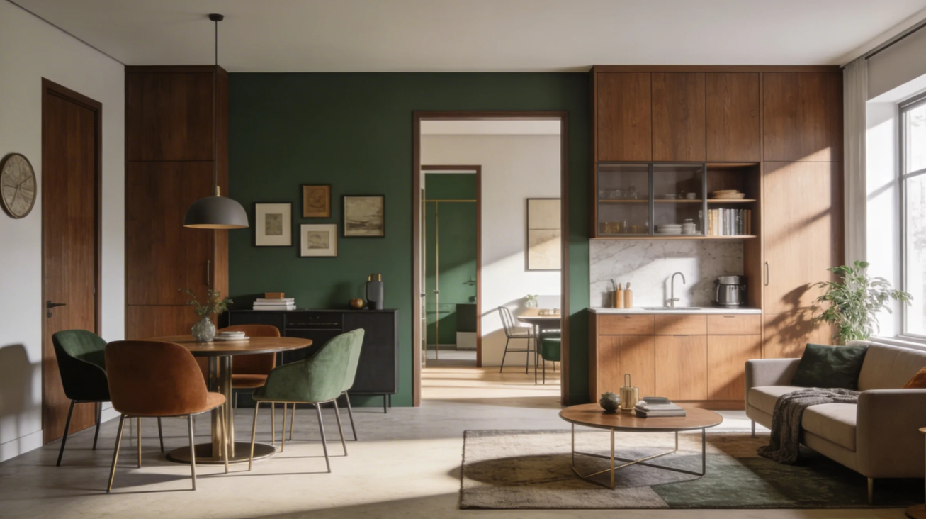 3D rendering of interior design spaces image