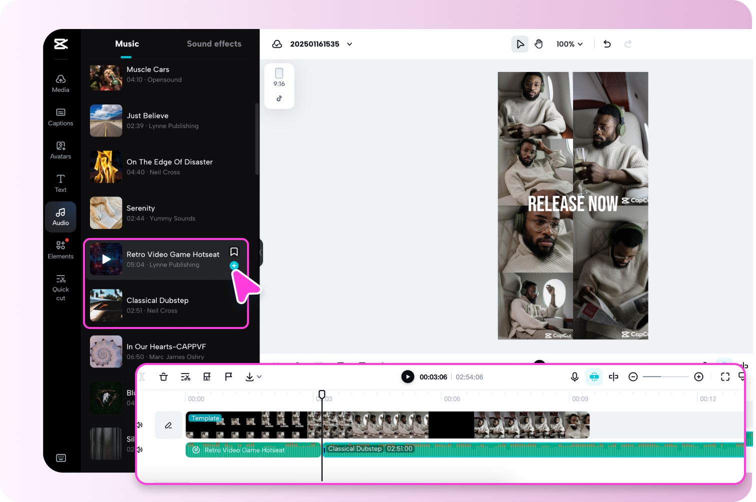 Add Music to your video