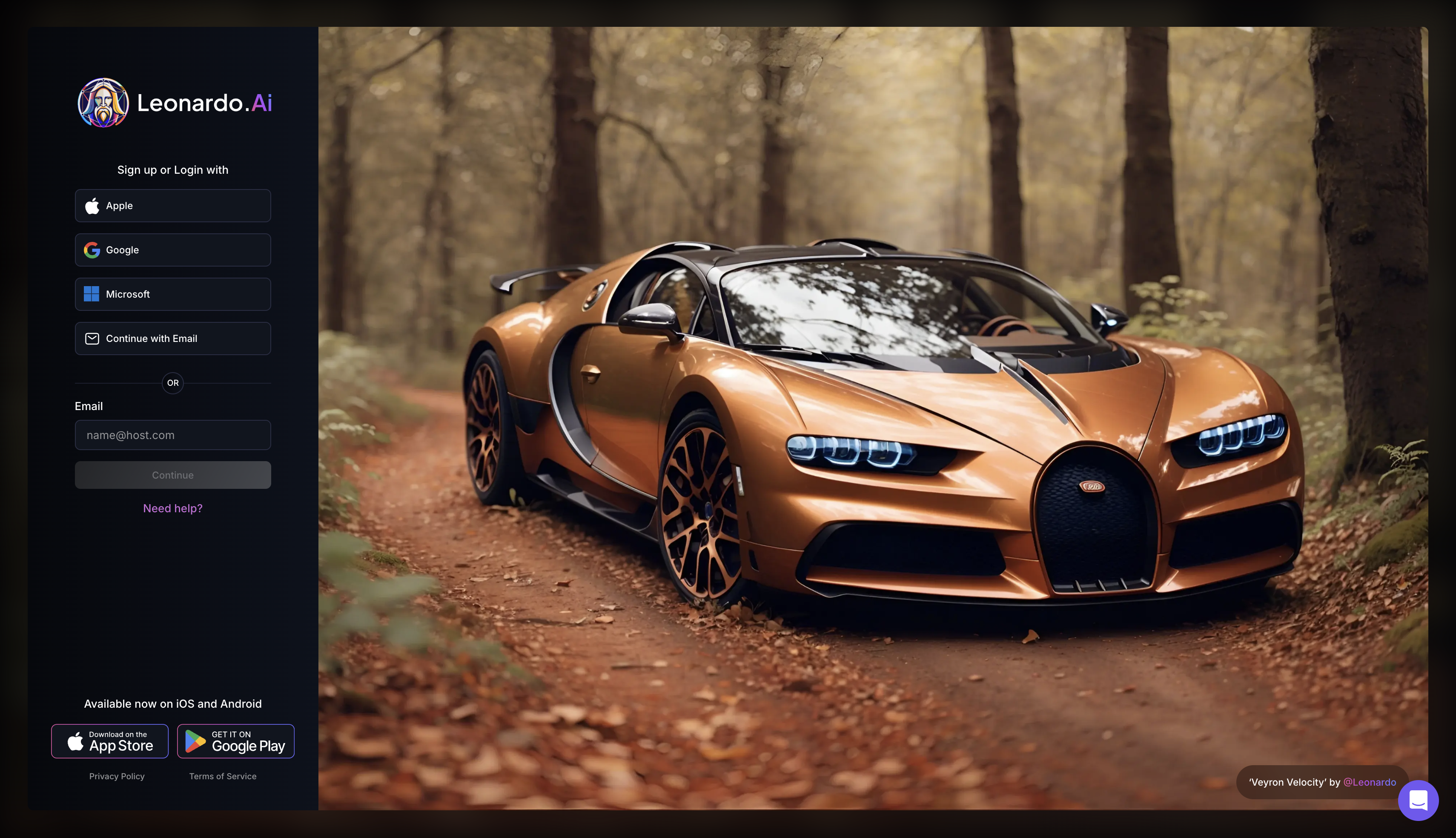 Leonardo AI interface