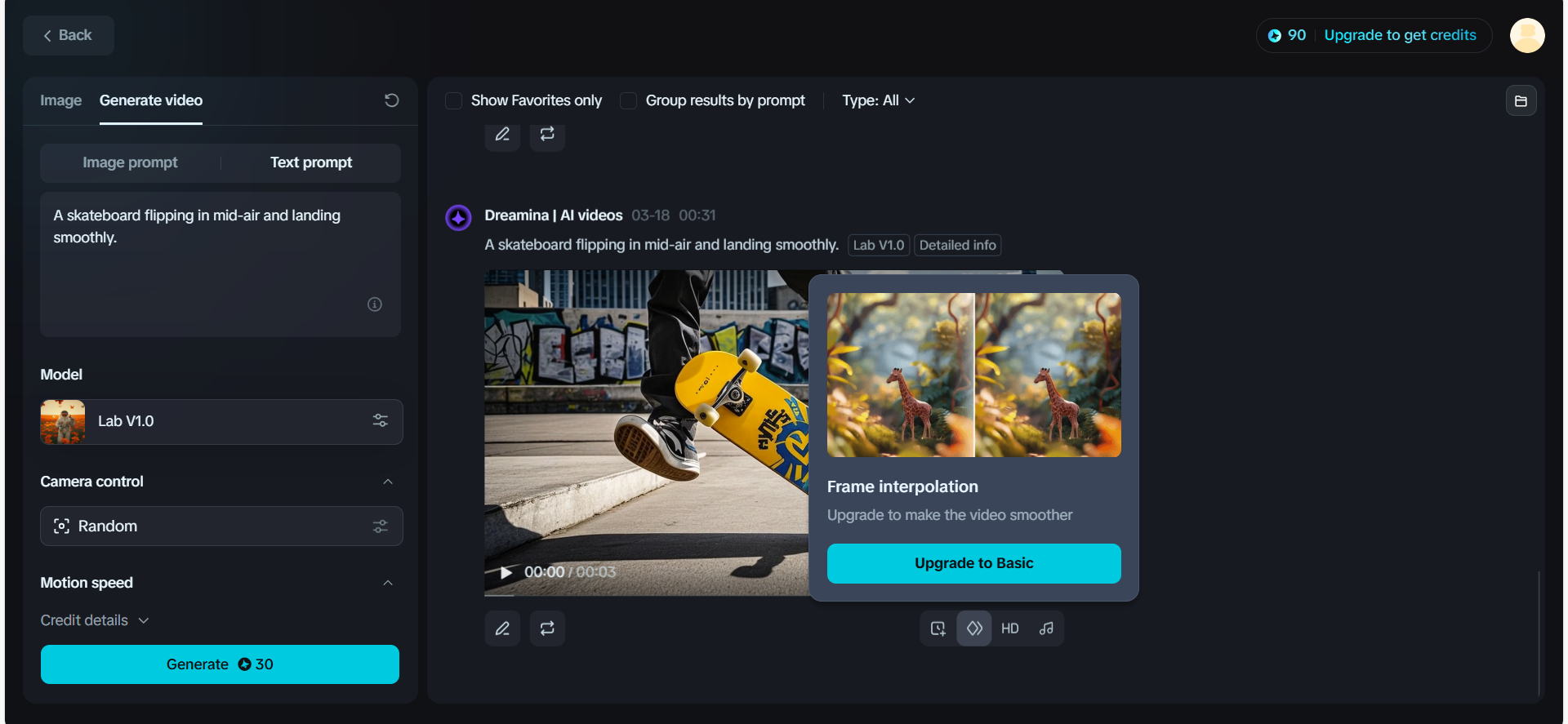 Interpolazione di frame