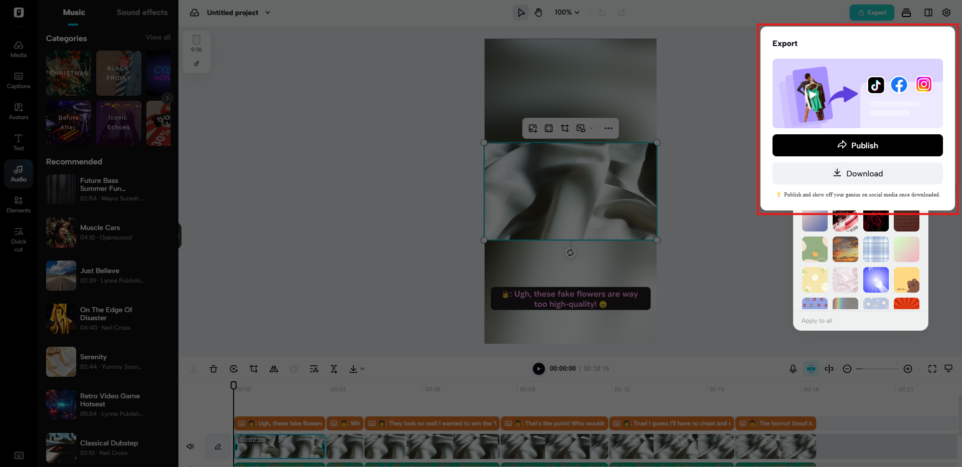 Publish and download