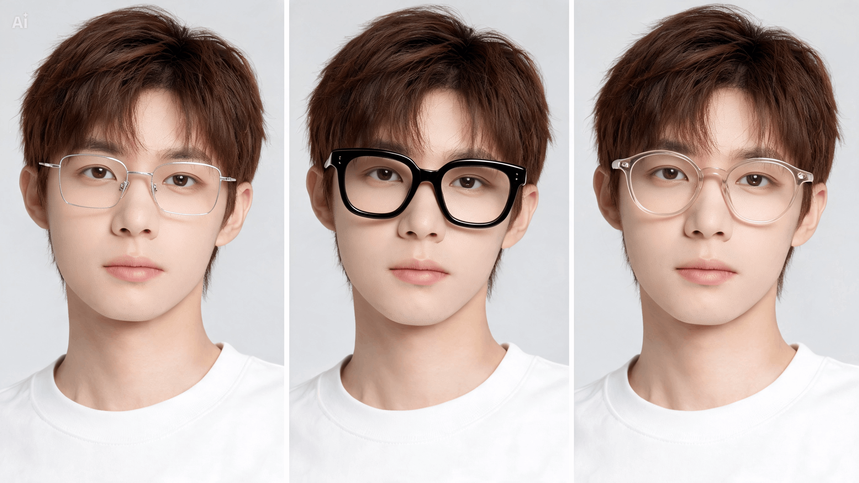 Test Different Frame Looks On The Same Face