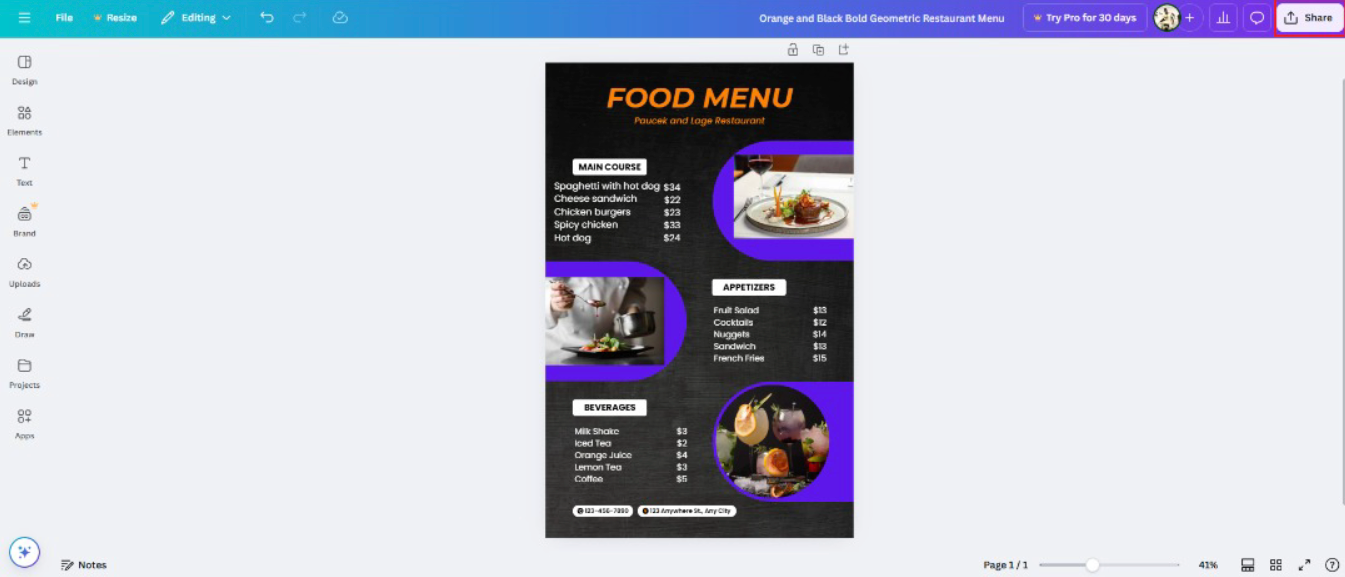 hoe online menu 's te maken