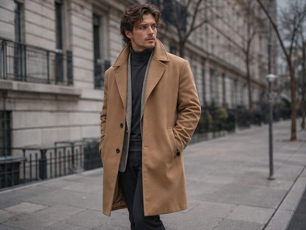 AI Video Try On App prompt example 6 - Seasonal coat styling