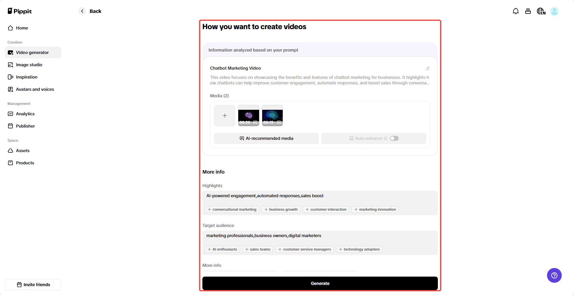 Details for your video