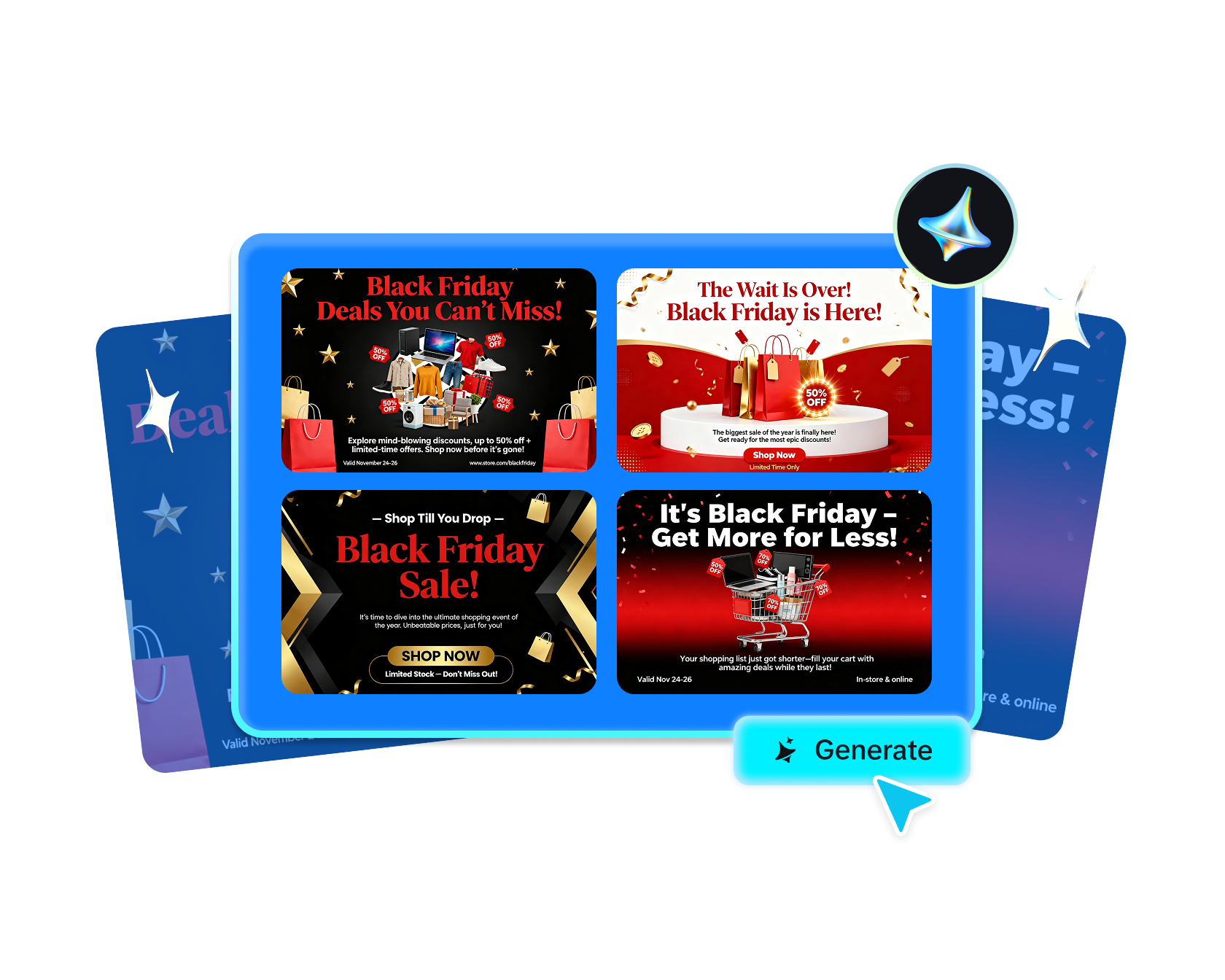 Flyer personalizado para a Black Friday gratuitamente