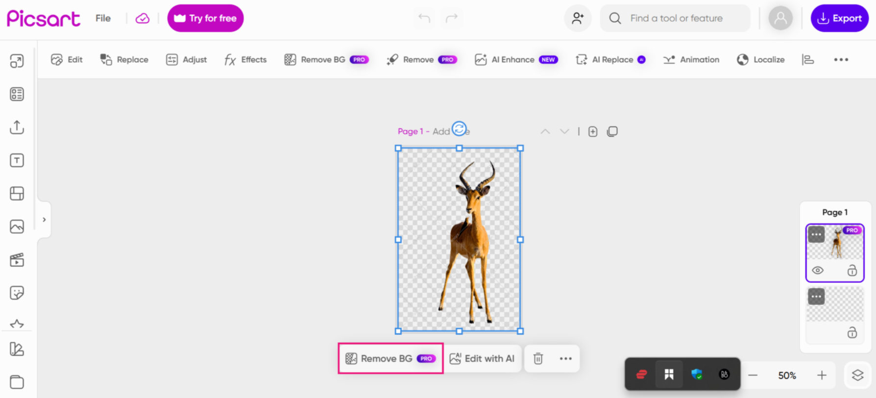 Verwenden Sie die Funktion „Hintergrund entfernen“.