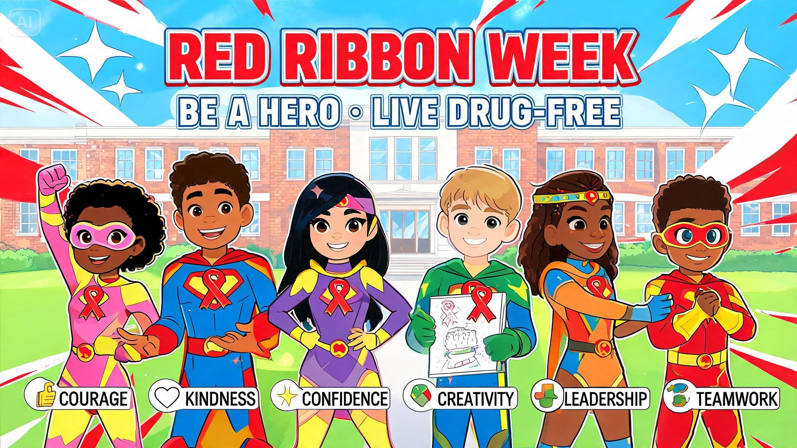 Red ribbon superheroes