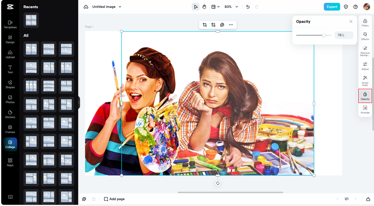 Opacity feature