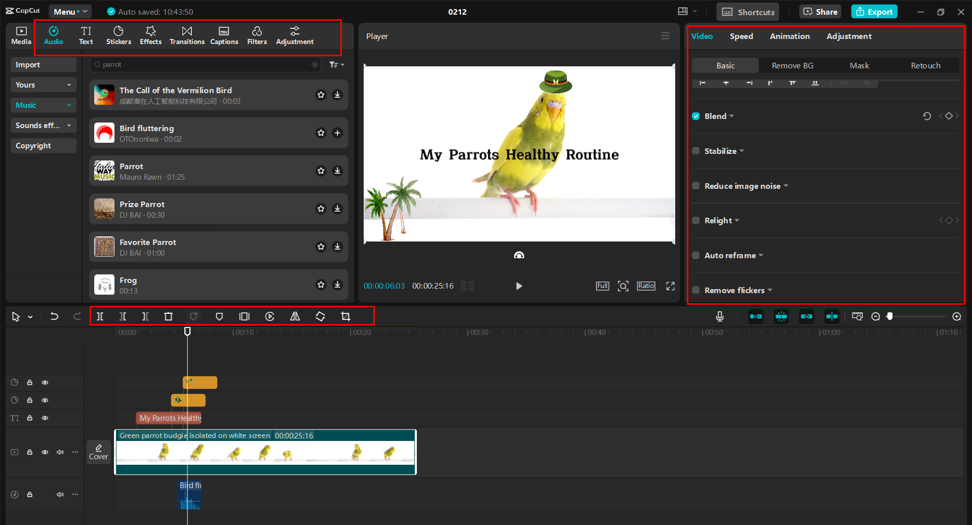 Interface of the CapCut desktop video editor -editing YouTube videos to get traffic