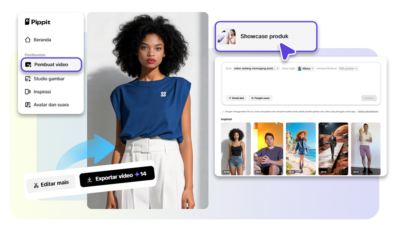 Daftar Pippit, gunakan Generator Video untuk buat video iklan produk profesional dengan mudah.