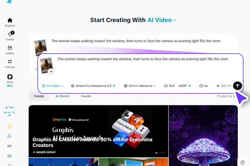 Upload your clip and describe what happens next