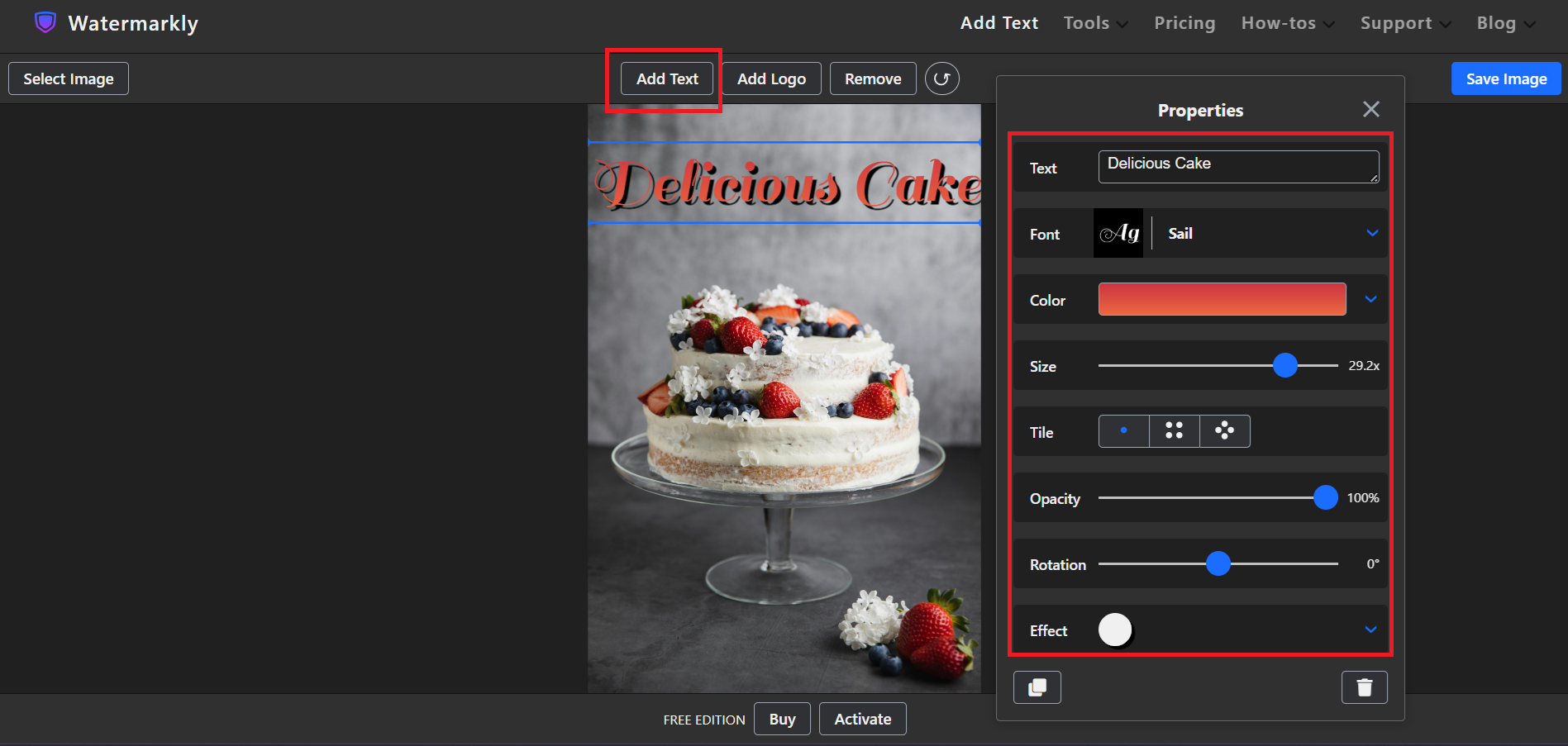 Adicionar texto a qualquer imagem