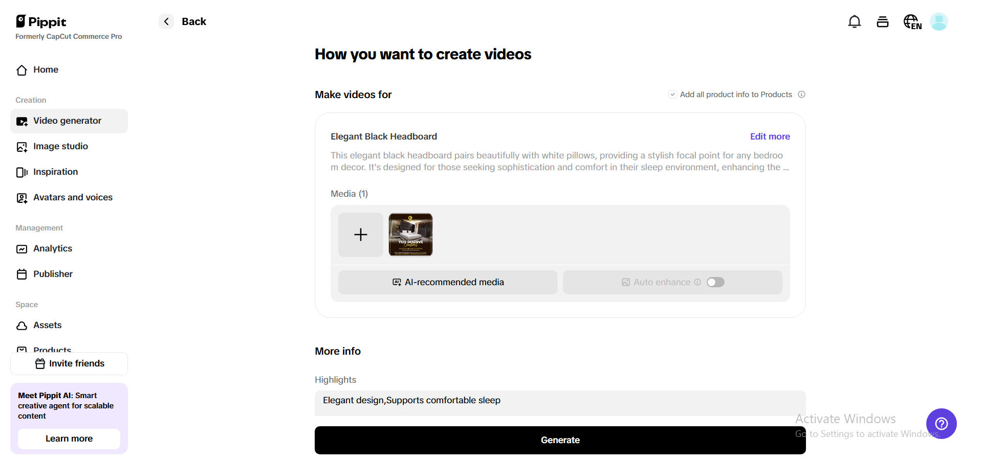 Make video settings
