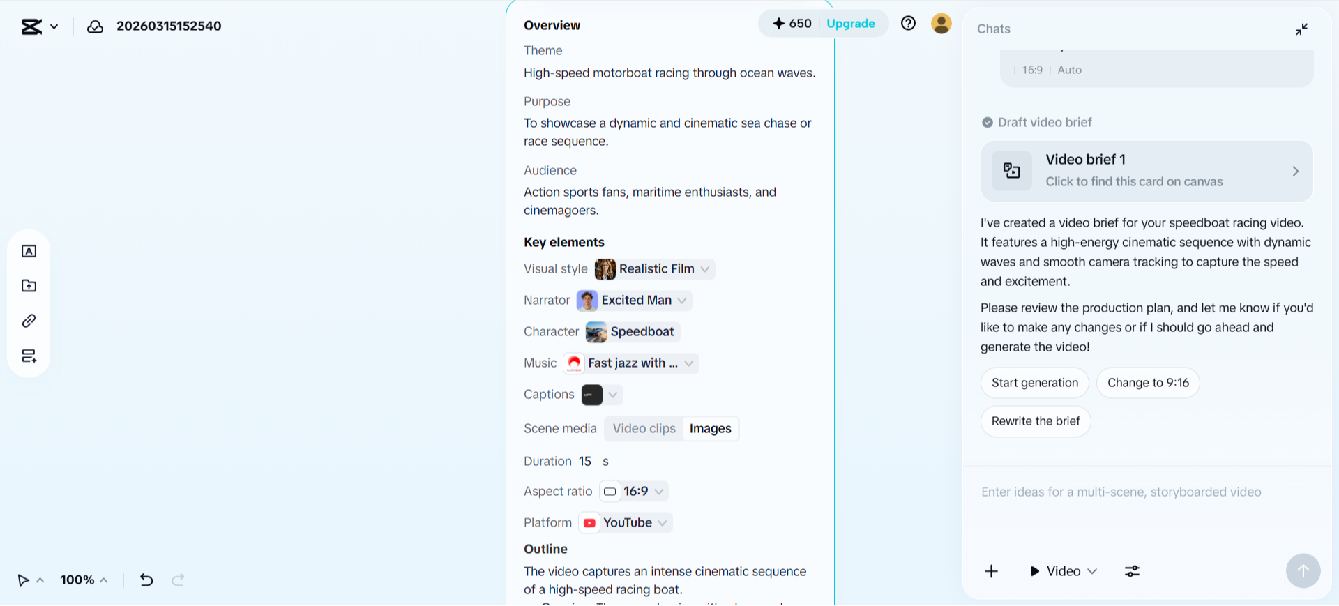 Use AI video generator