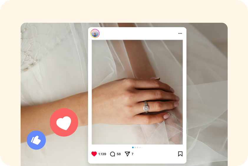 Jewelry marketing visual try-on image