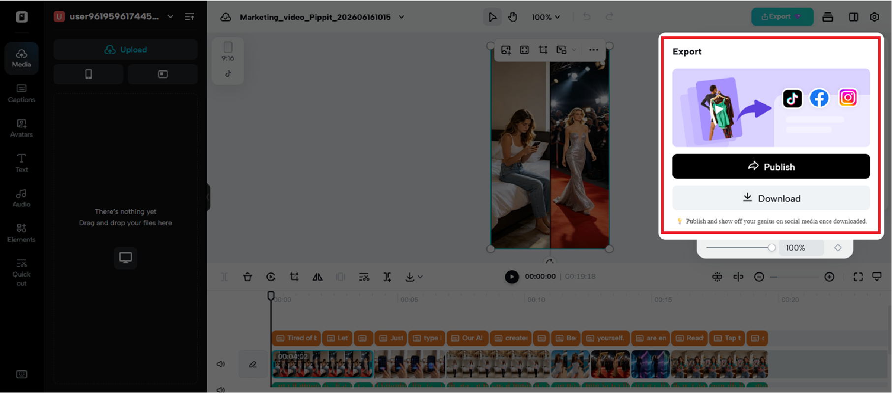 Preview and download