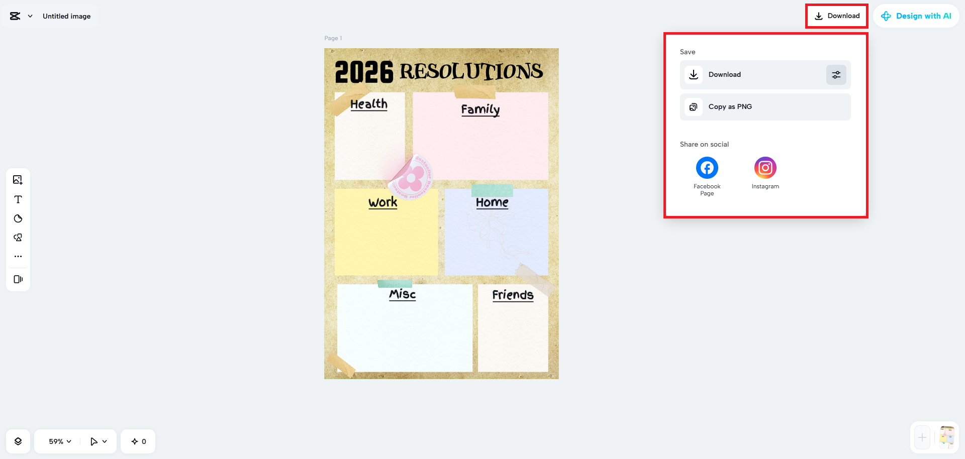 Download your resolution template