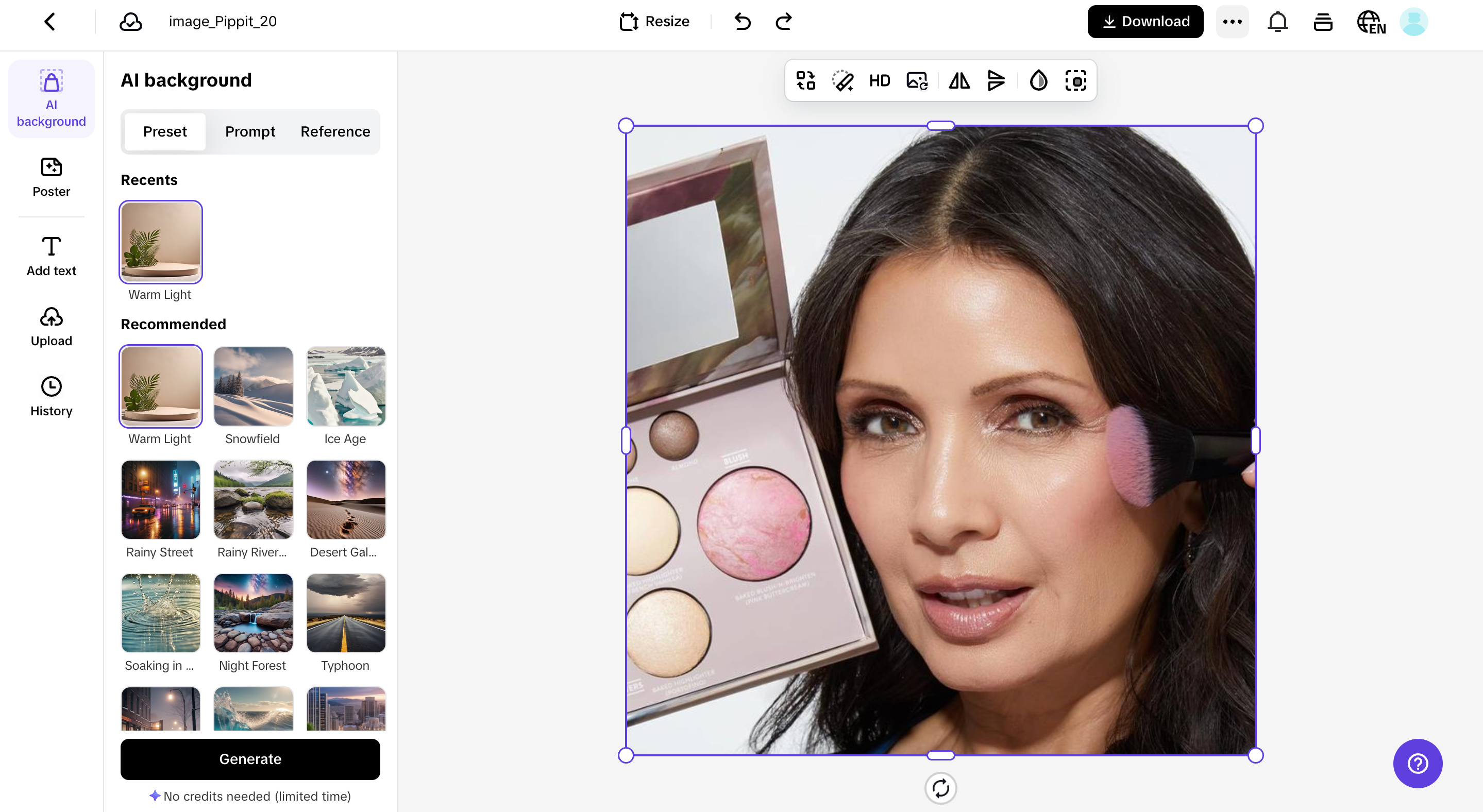 Pag-aalis ng background gamit ang AI