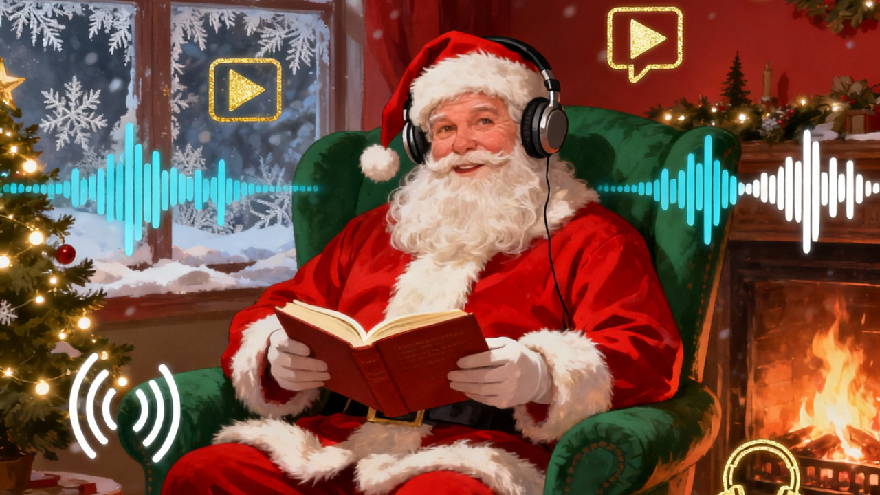 コンテンツ作成に使用されるサンタの声