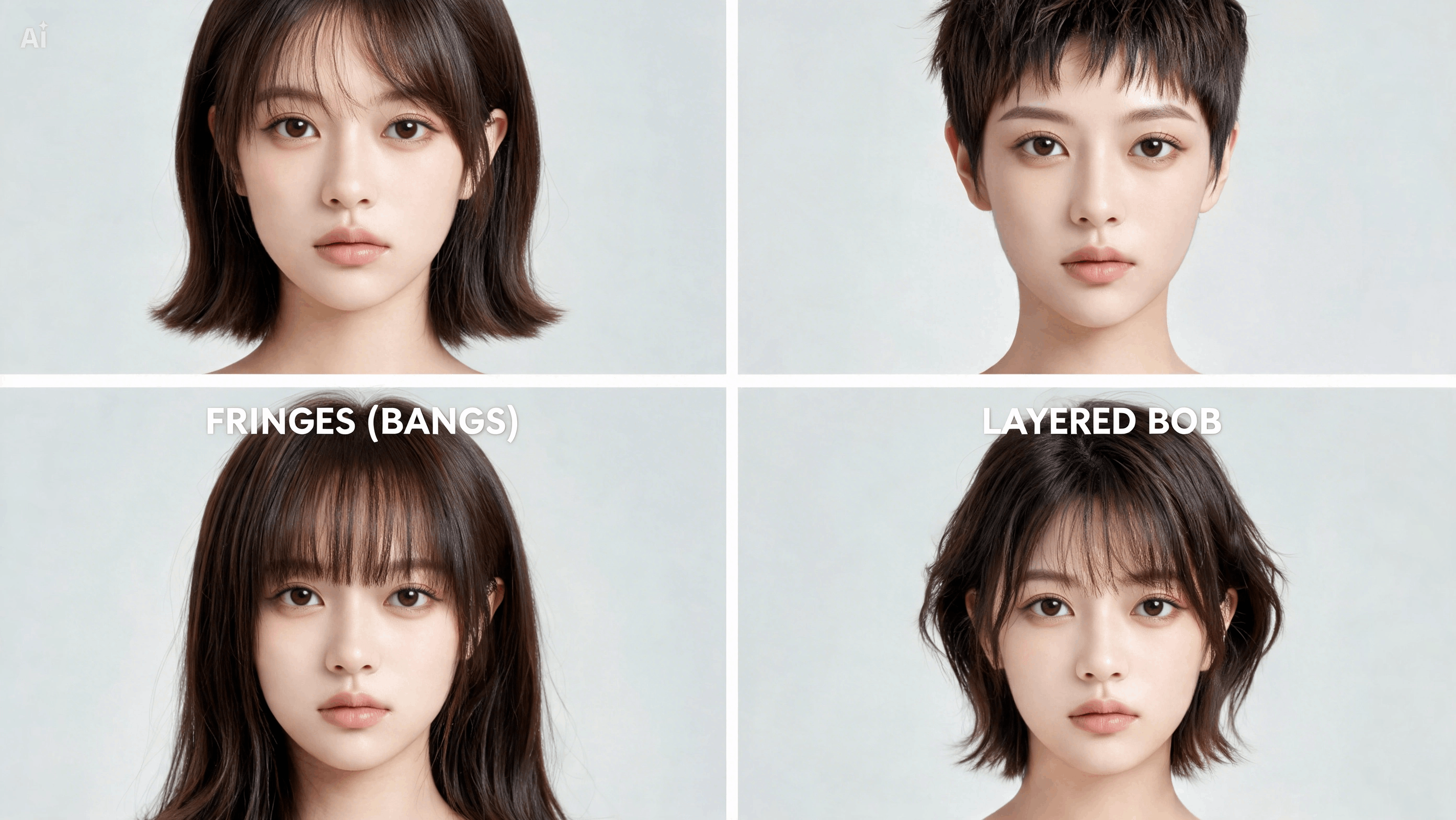 Compare multiple short cuts on one portrait