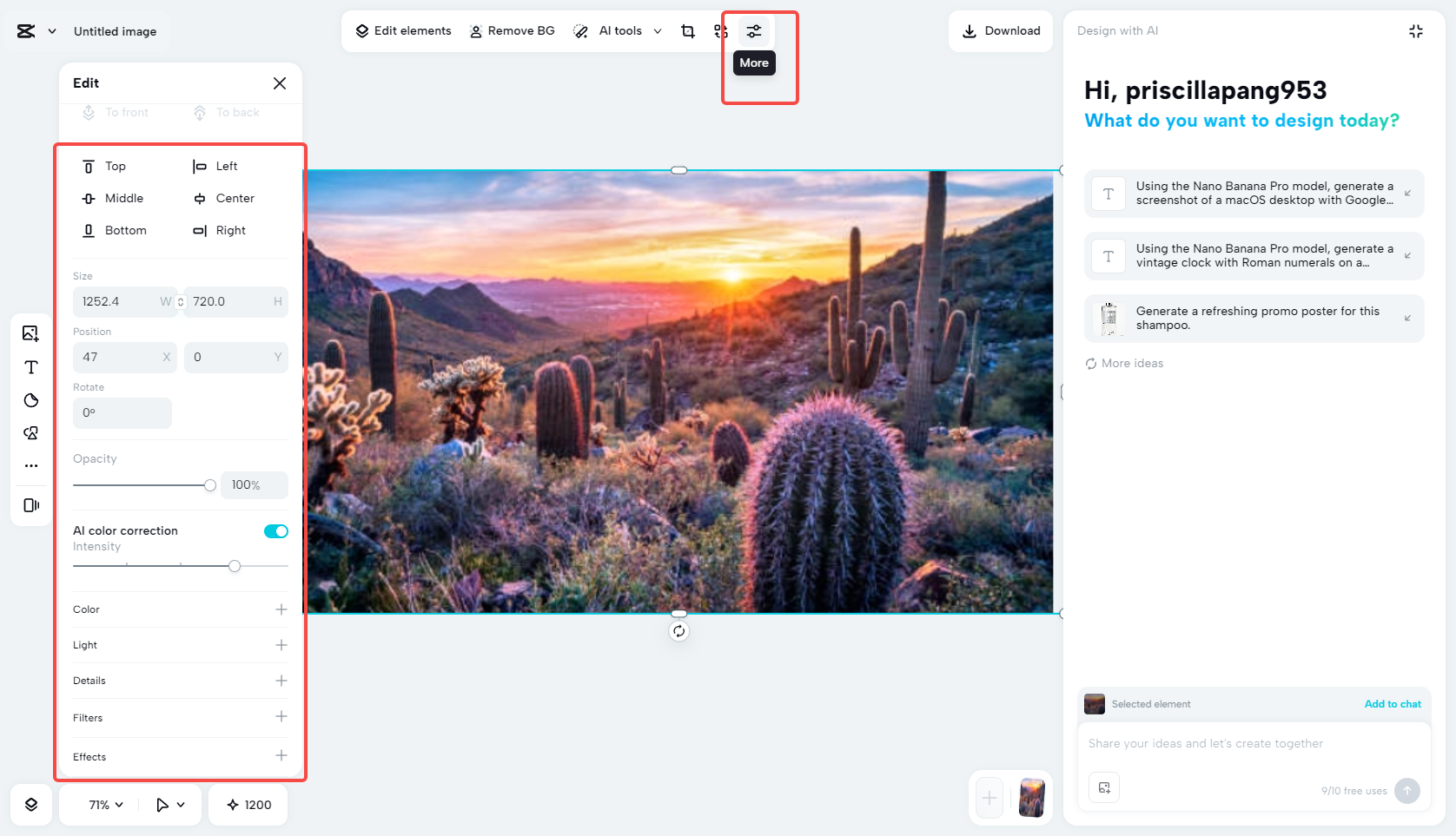 Improve your image with more tools
