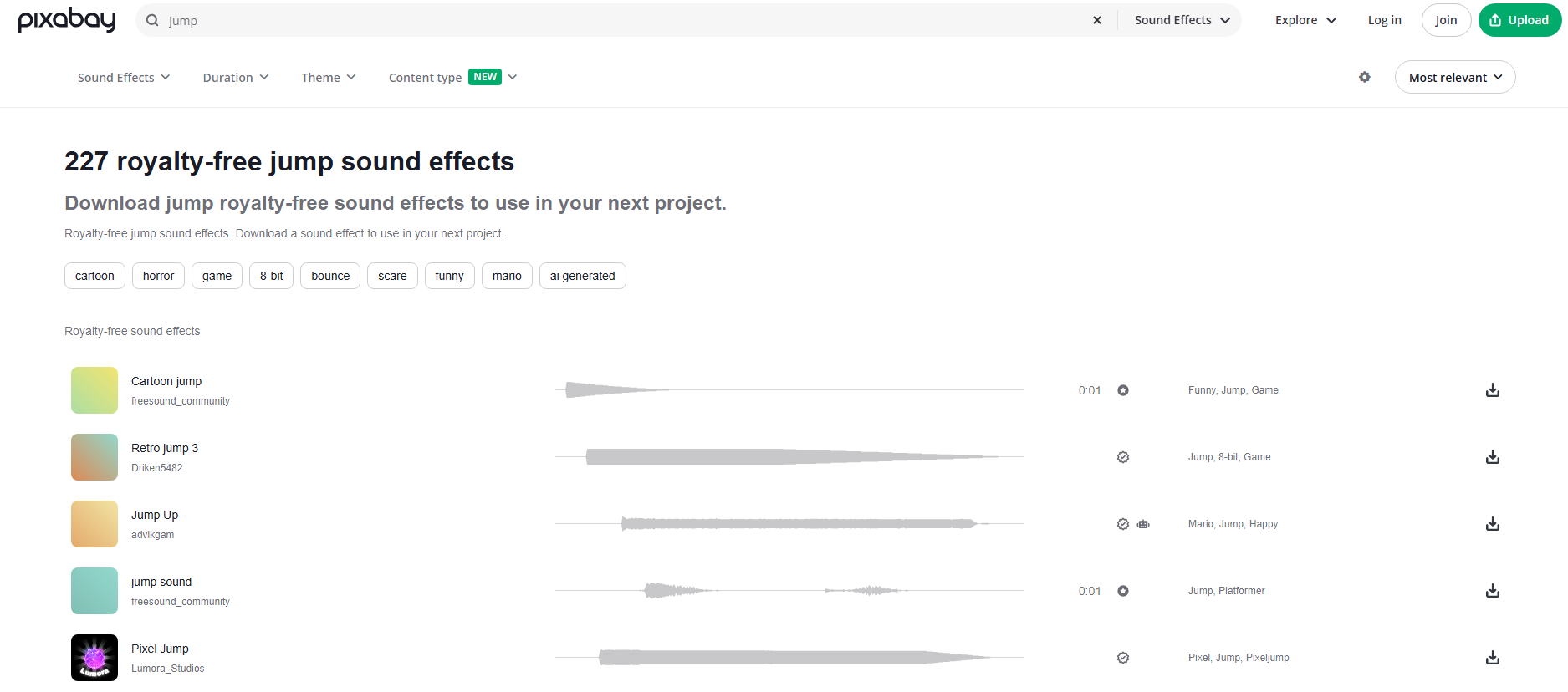 Інтерфейс Pixabay