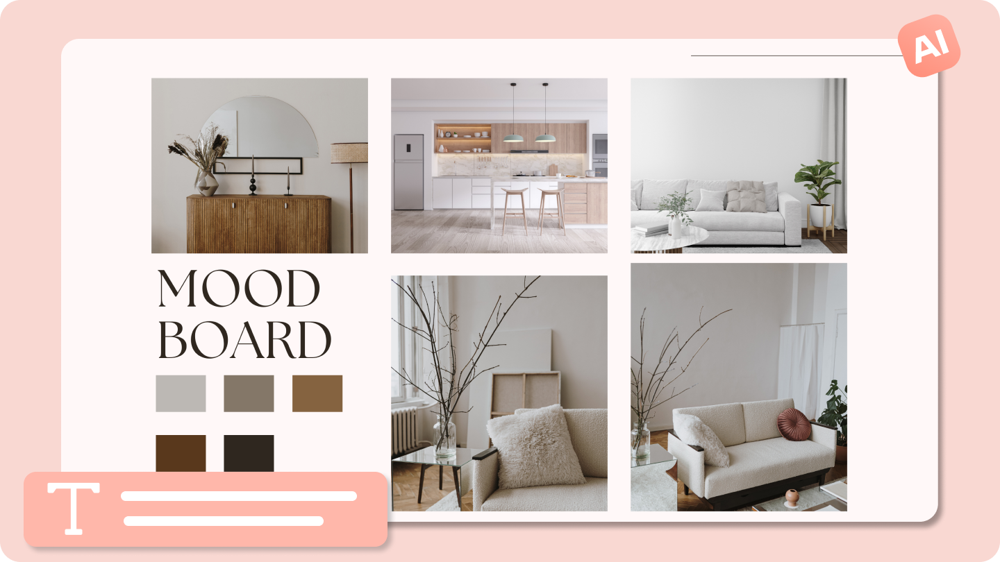 Innenarchitektur Stimmungsbrett Schöpfer