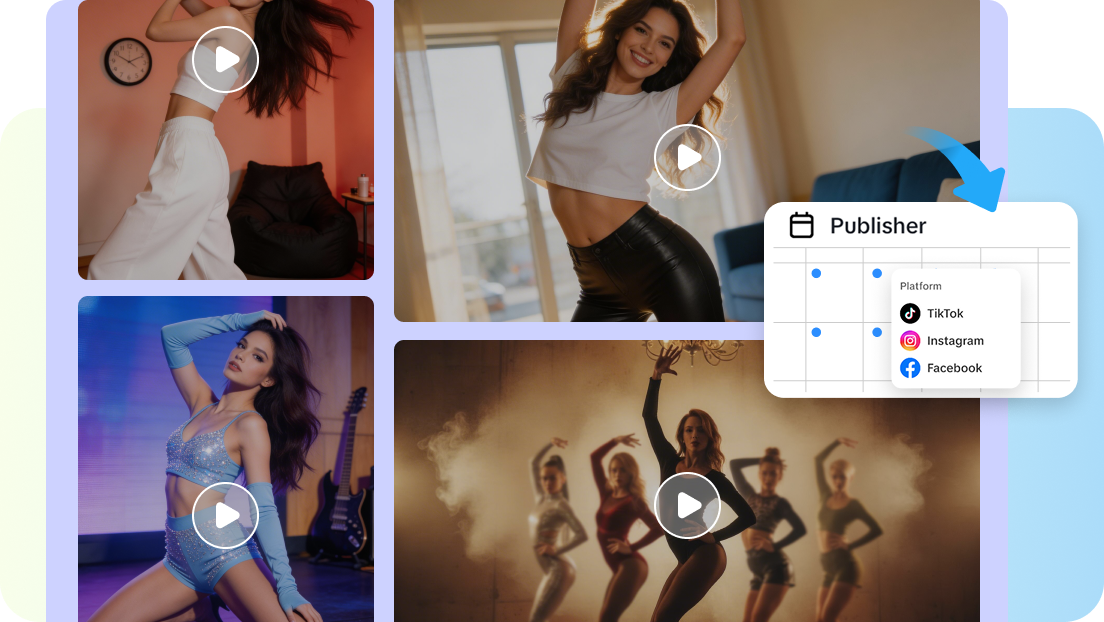 Postagem automática de vídeos de twerk por IA