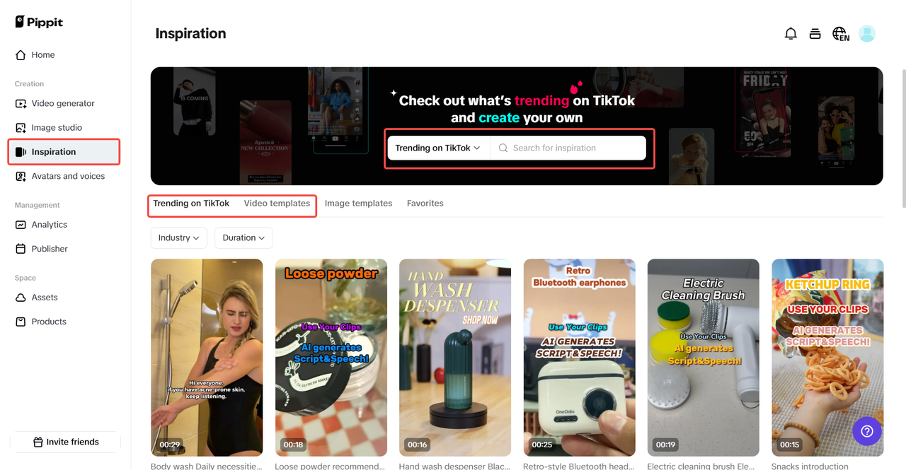 Preset templates library