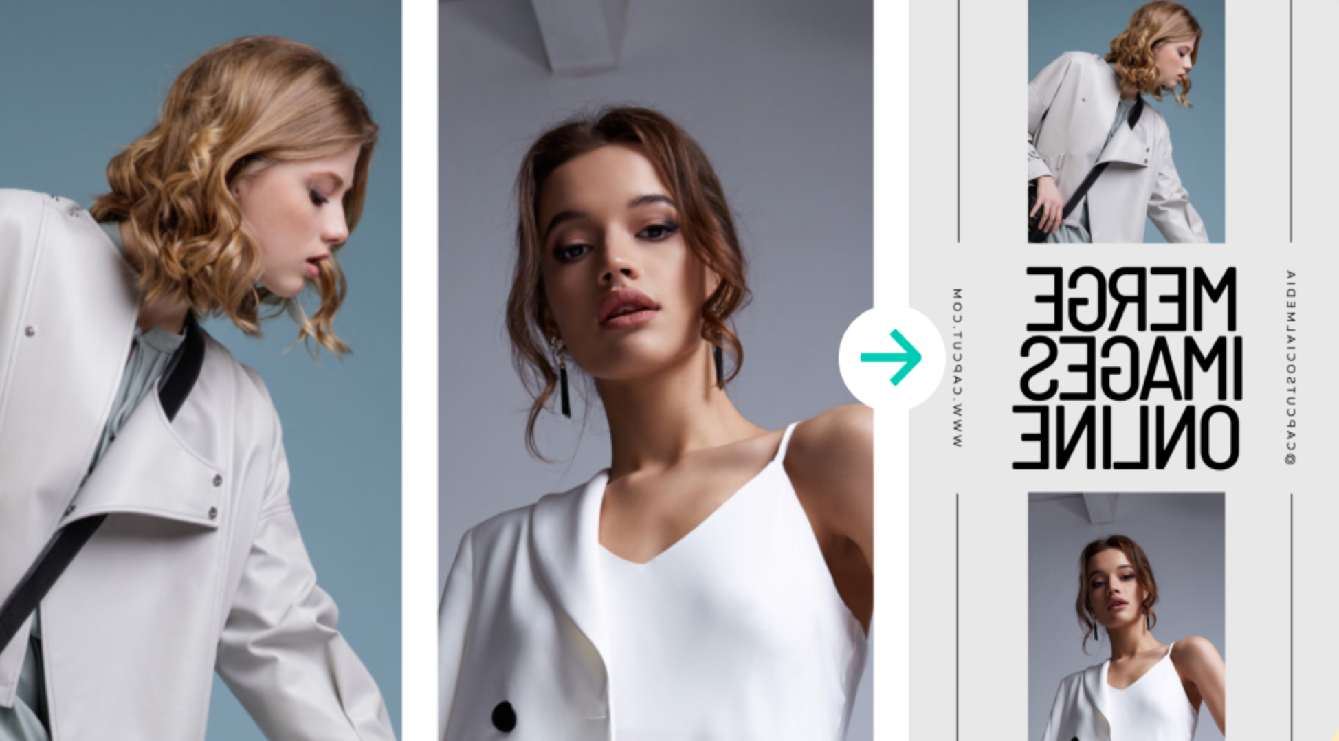 Merging images with the photo combine editor