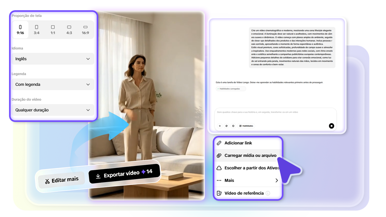 Gerando vídeo para negócios