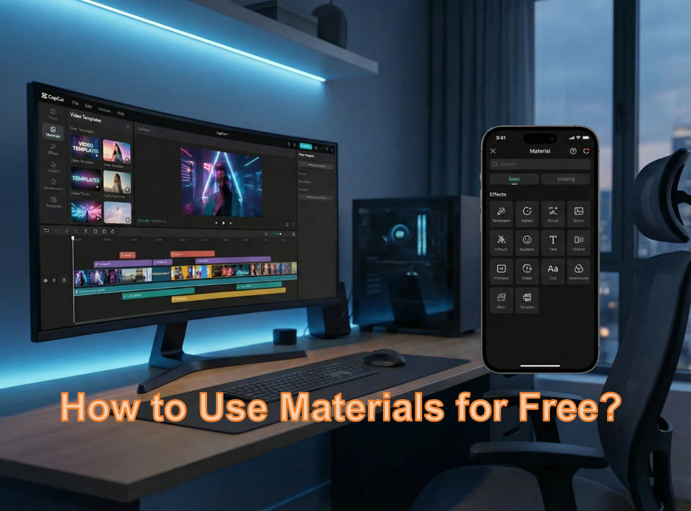 use materials for free in CapCut