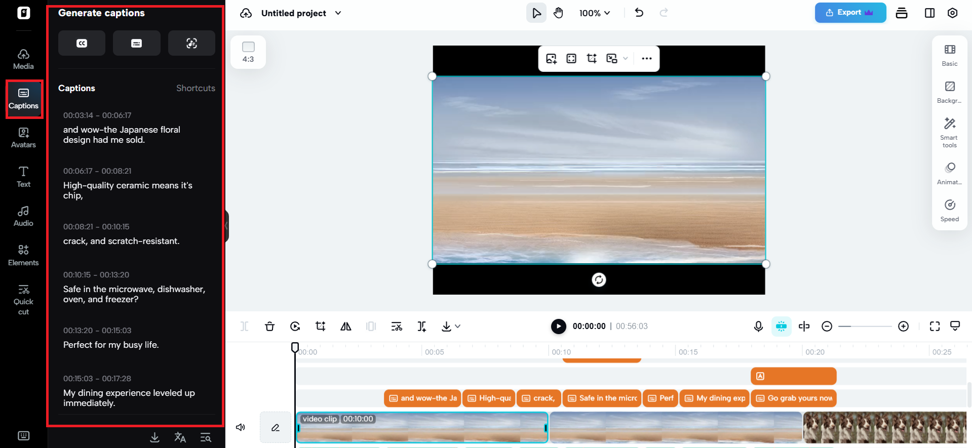 Legendas automáticas para TikTok