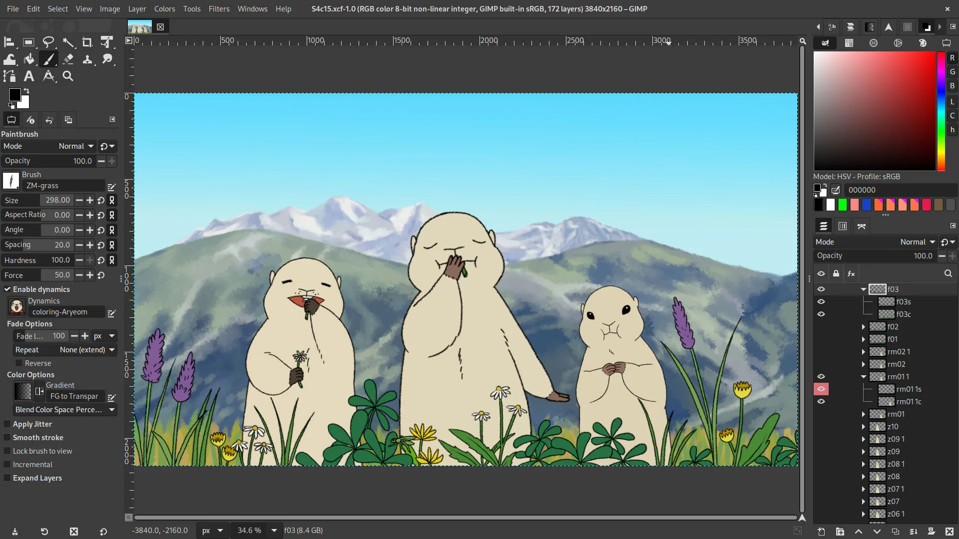 Interface of GIMP to open PSD files on the desktop