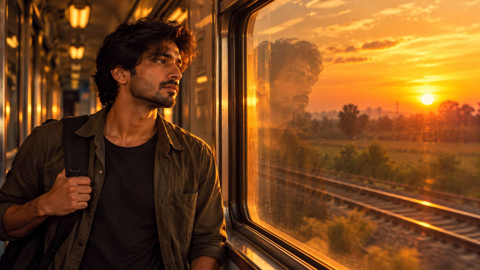 Hai Sab Kuch Unka VNテンプレート: Train-window memory frame