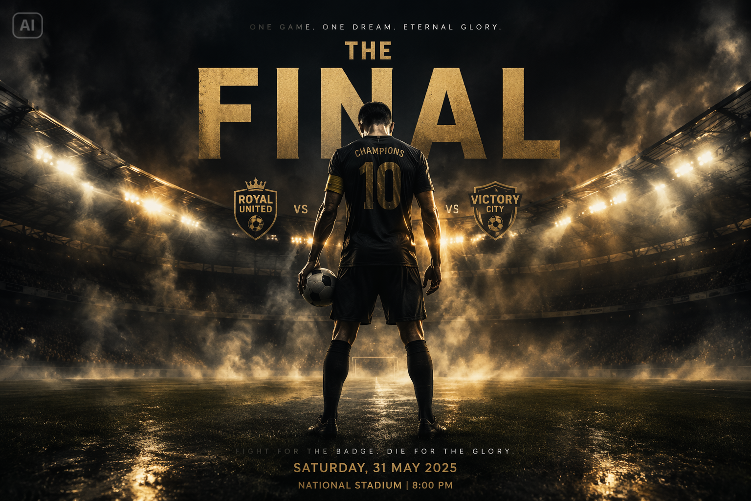 AI football player poster prompts benefits