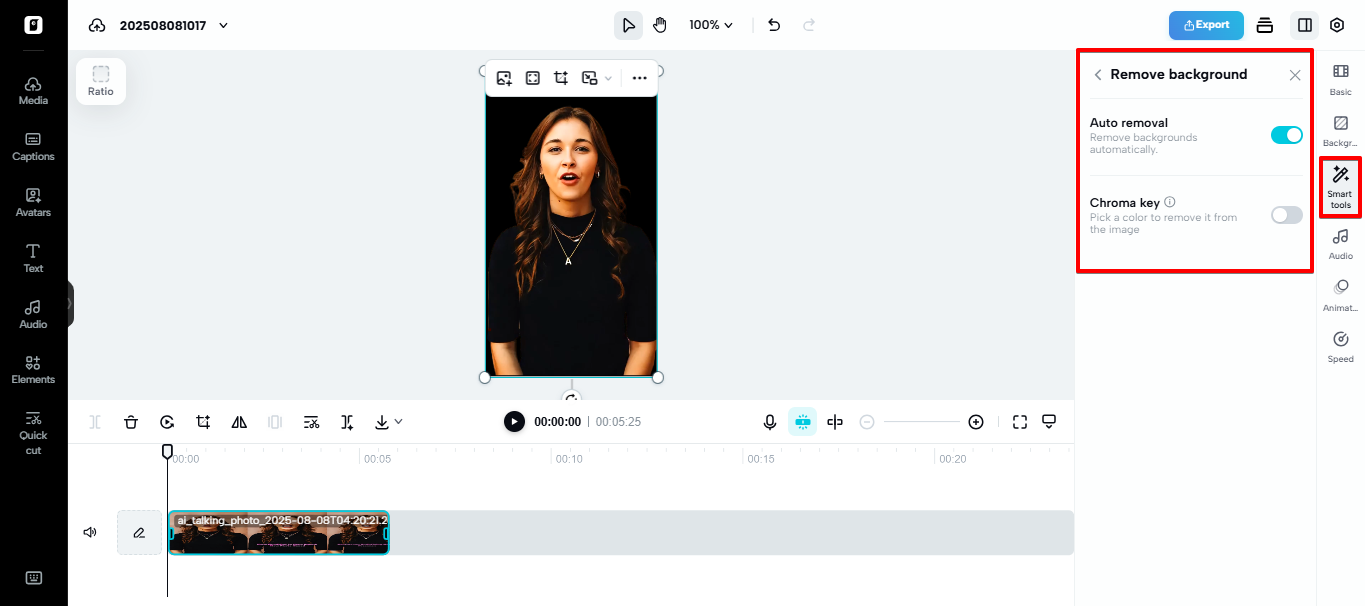 Pippit AI background remover