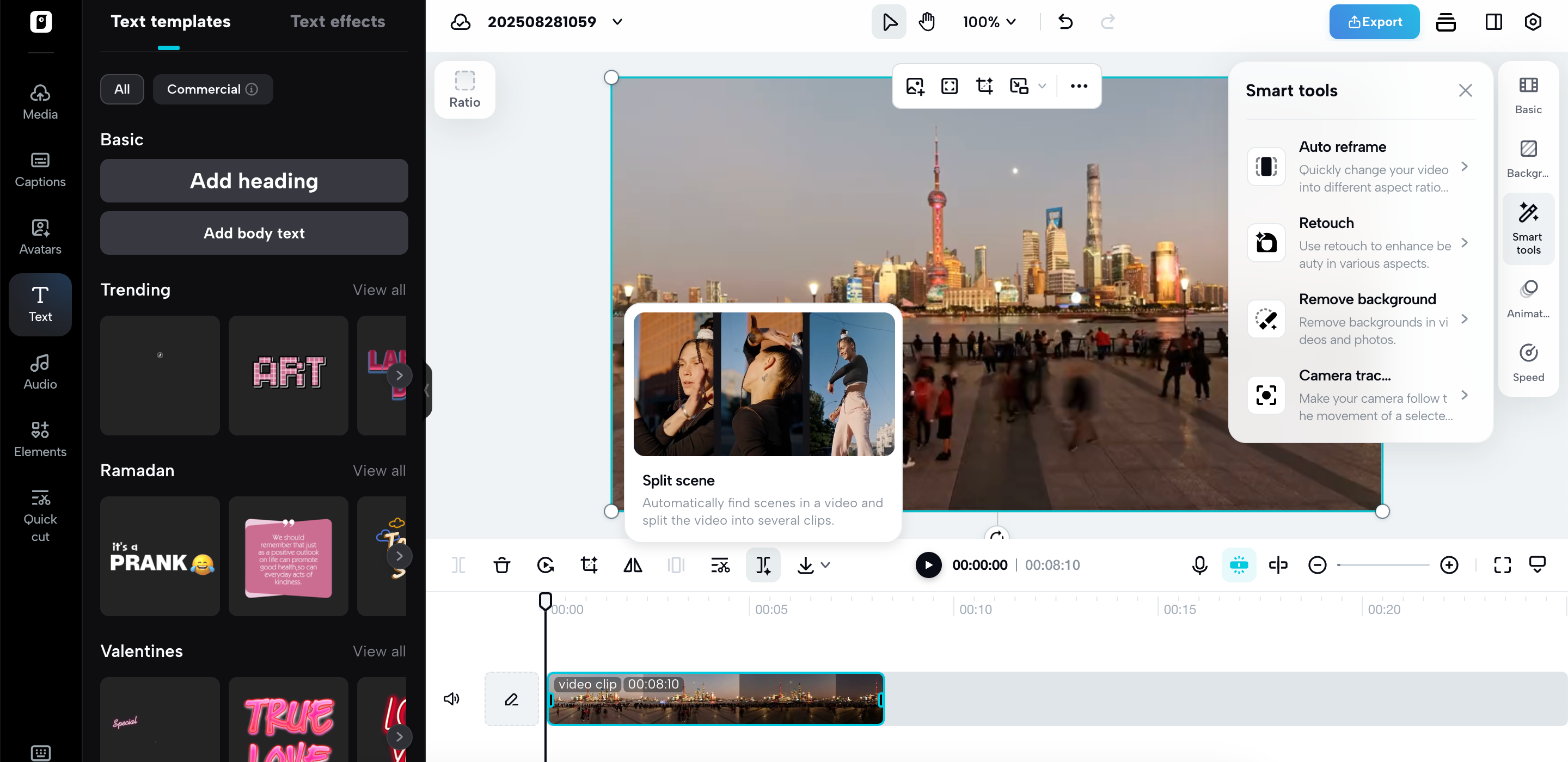 Organize suas cenas de B-roll