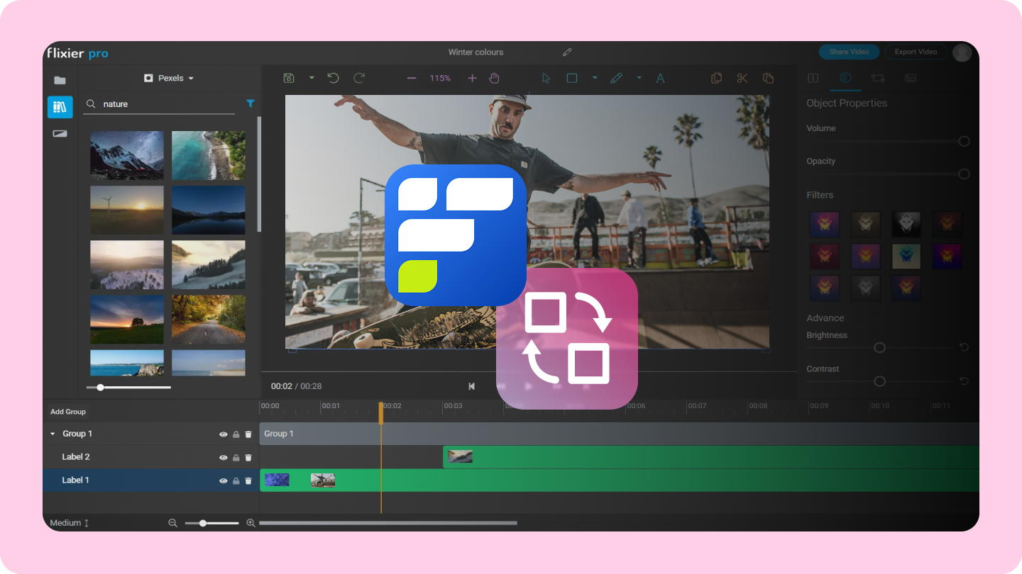 editor ng video ng flixier