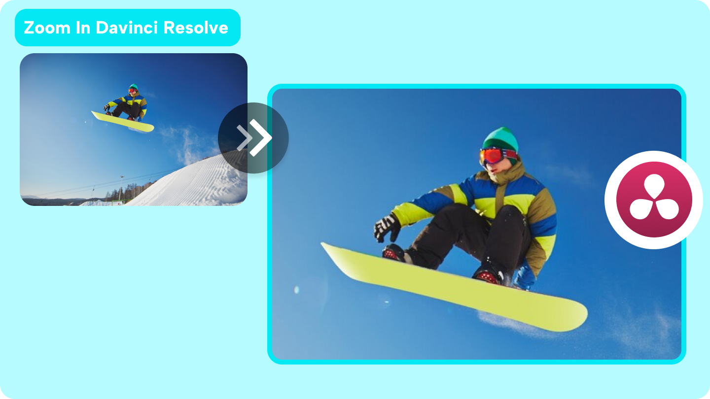 davinci resolve zoom in on clip