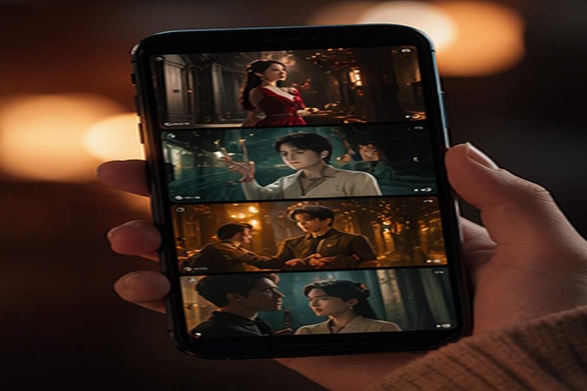 Visual relevan dengan topik untuk adegan pembuka Aplikasi Drama Vertikal